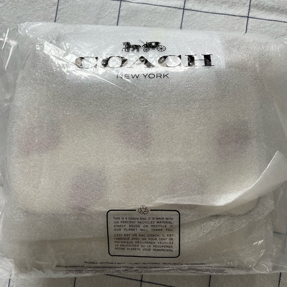 NWT  Coach Mini Klare Crossbody Bag With Strawberry Print In Canvas/Chalk CAP94 - Picture 10 of 12